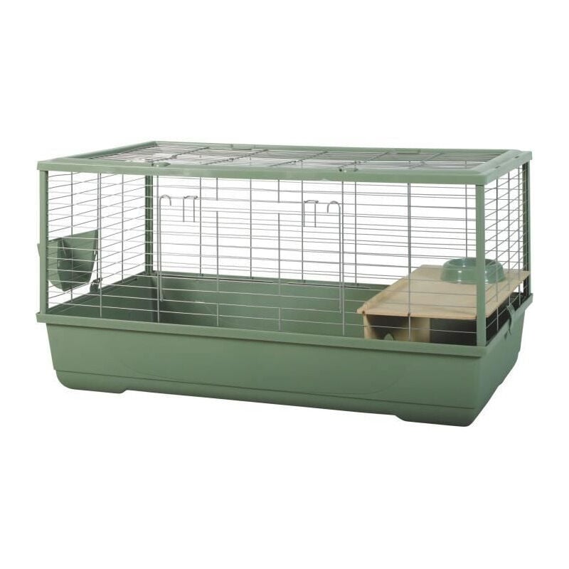 Zolux - Cage rongeur Néolife Connect - Pour lapin et cochon d'inde - 101.5 x 54 x 51 cm - Vert