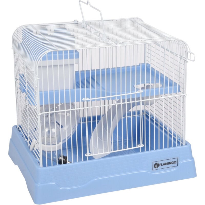 Cage Dinky bleu 30 x 23 x 26 cm pour petit rongeur - Flamingo