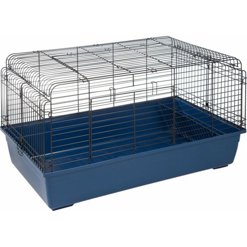Flamingo Pet Products - cage pour lapin. 100 x 57 x 54 cm. Sprinters bleu.