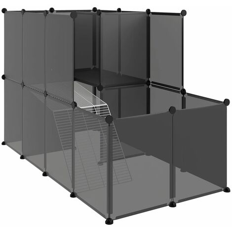 Cage pour petits animaux Transparent 142x74x93 cm PP et Acier vidaXL - Transparent