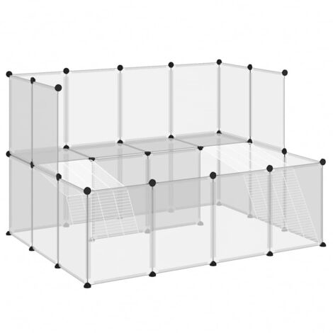 Cage pour petits animaux Transparent 143x107x93 cm PP et Acier CFW34007