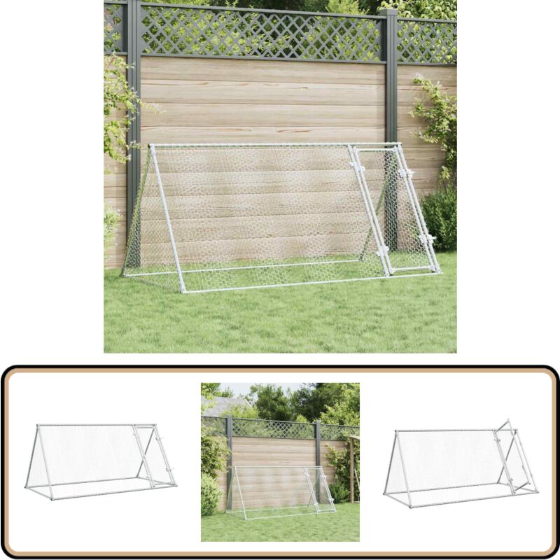 Vidaxl - Cage pour poules argenté 200x105x91 cm acier galvanisé - Poulailler - Cage à Poules - Abri Pour Poules - Animal Domestique - Volaille
