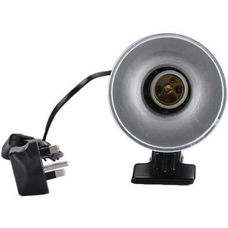 Cage pour reptiles, support pour lampe chauffante, douille pour lampe pour animaux, abat-jour avec interrupteur (220V)