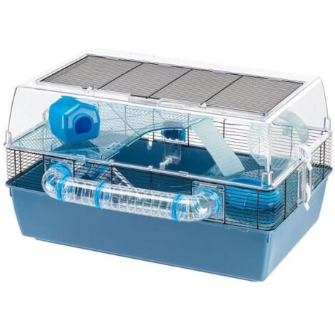 Cage pour rongeur 3 niveaux – Dimensions 71,5 x 46 x 41 cm – Plastique et métal – Accès facile et nettoyage pratique – Ferplast