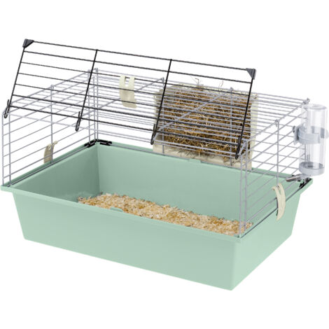 Cage pour rongeurs CAVIE 60 – Dimensions 58 x 38 x h 31,5 cm – Distance entre barreaux 22,5 mm – Accessoires inclus