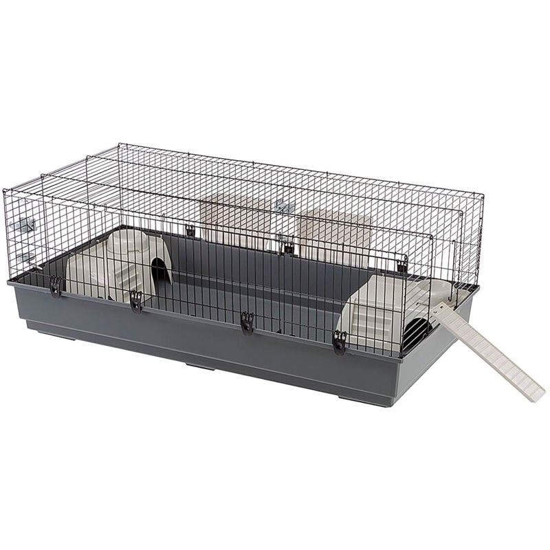 RABBIT 140 Cage pour lapins avec rampe d'accès latéral. Variante RABBIT 140 - Mesures: 140 x 71 x h 51 cm - - Ferplast