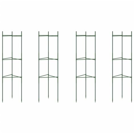 Cages à tomates 4 pcs 116 cm acier et PP CFW64258