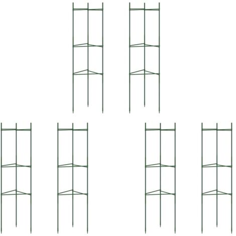 Cages à tomates 6 pcs 116 cm acier et PP CFW61195
