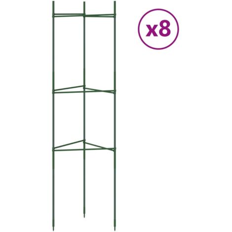 Cages à tomates 8 pcs 116 cm acier et PP CFW24366