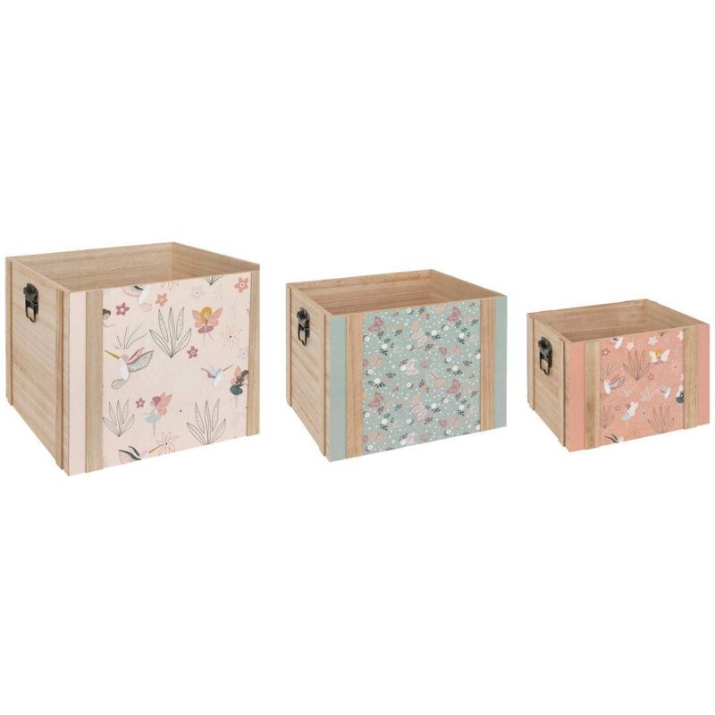 Atmosphera - Lot De 3 Cagettes Forêt En Bois For Kids