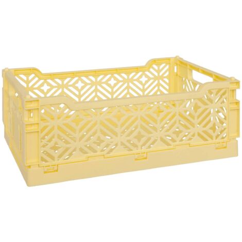 Cagette pliante Arry jaune 31x20x11,5cm - Atmosphera créateur d'intérieur