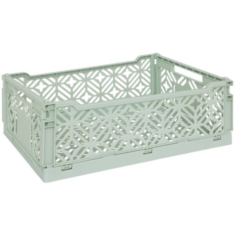 Cagette pliante Arry vert clair 40x30x15cm - Atmosphera créateur d'intérieur