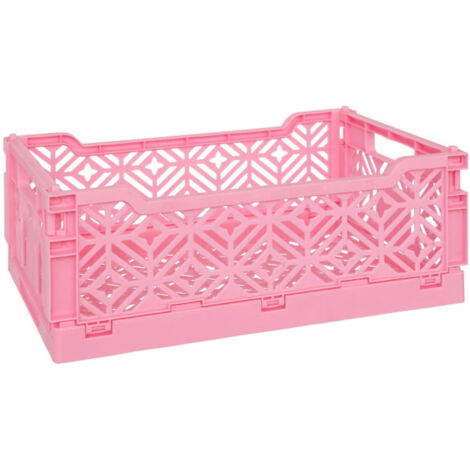 Cagette Pliante Empilable "Arry" 31cm Rose