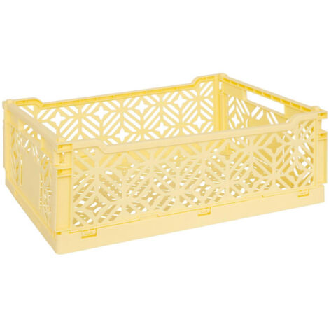 Cagette Pliante Empilable "Arry" 40cm Jaune