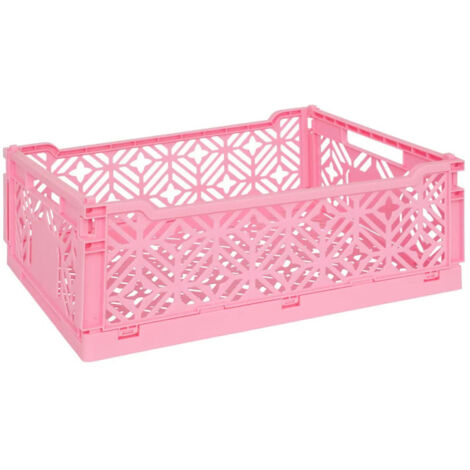 Cagette Pliante Empilable "Arry" 40cm Rose
