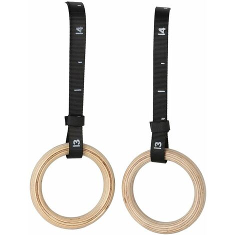 CAGL - Coppia anelli da ginnastica legno faggio cinghie nylon regolabili