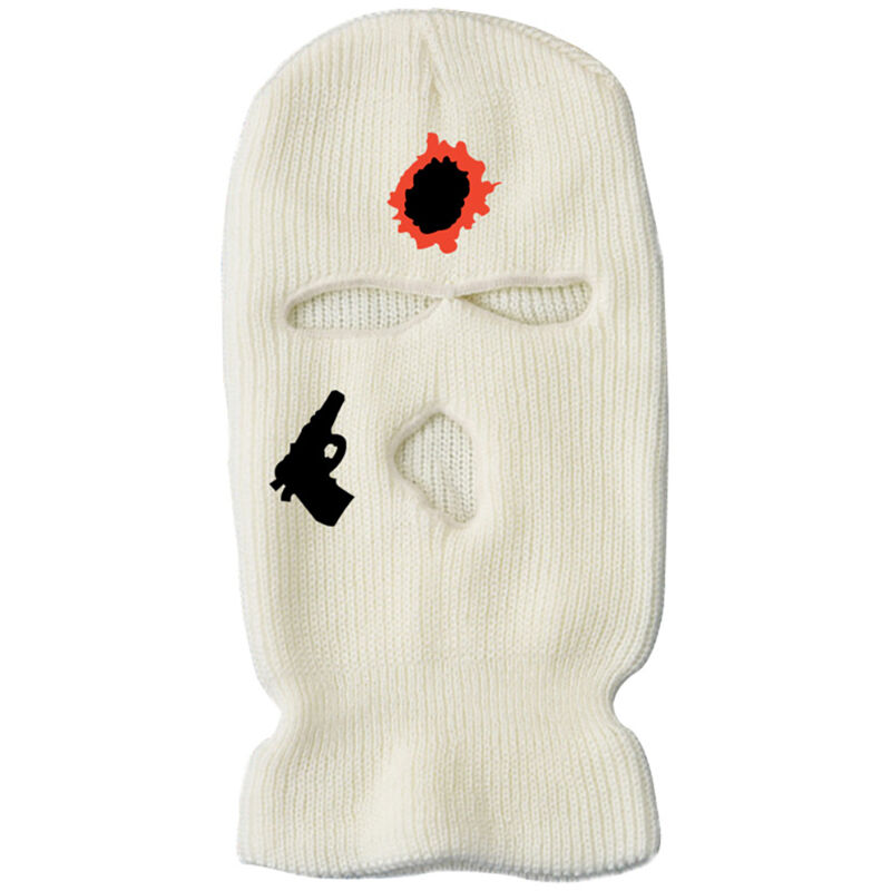 Cagoule 3 trous tricotée coupe-vent respirante pour ski, cyclisme et course à pied - Hommes et femmes