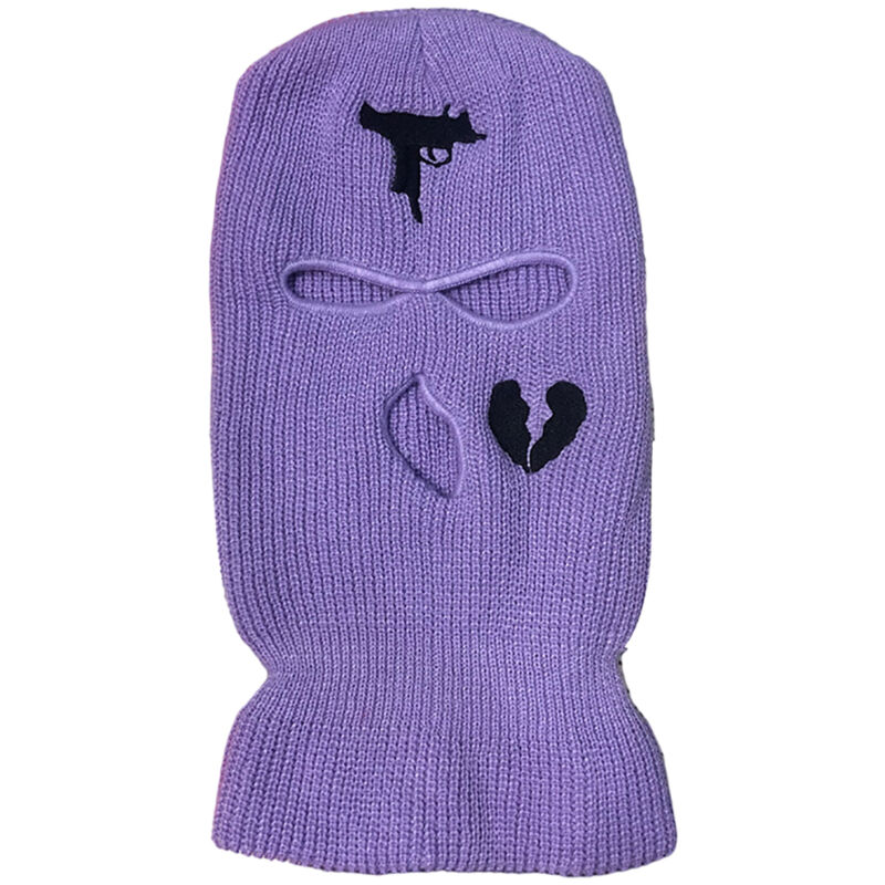 Cagoule 3 trous tricotée couvrant le visage, respirante et coupe-vent pour ski, cyclisme, course à pied - Hommes et femmes
