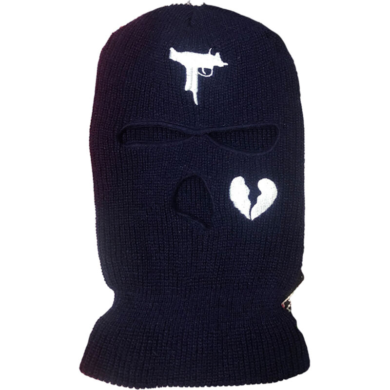 Cagoule 3 trous tricotée couvrant le visage, respirante et coupe-vent pour ski, cyclisme, course à pied - Hommes et femmes
