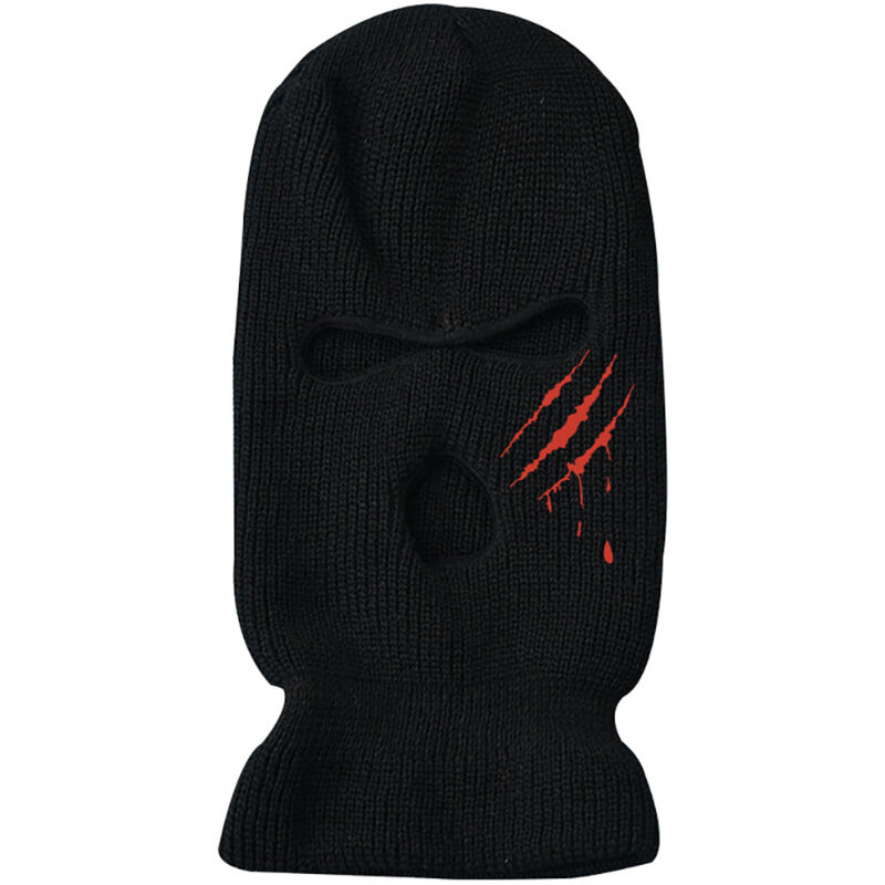 Cagoule 3 trous tricotée couvrant le visage, respirante et coupe-vent pour ski, cyclisme, course à pied - Hommes et femmes