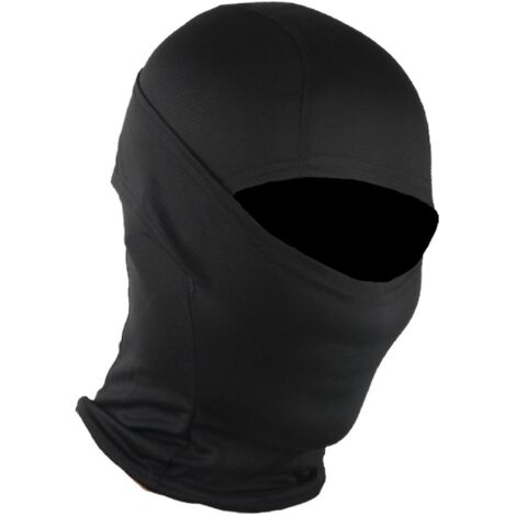 Cagoule camouflage pour le cyclisme et la moto, idéale pour l'entraînement en extérieur - Noir pur