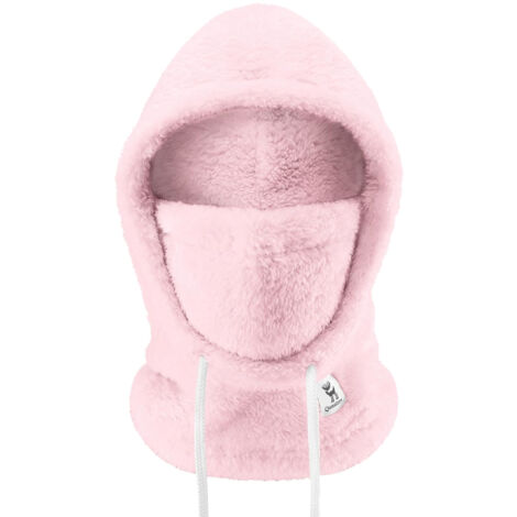 Cagoule chaude en fourrure pour le ski d'hiver Arctic Velvet taille M - rose