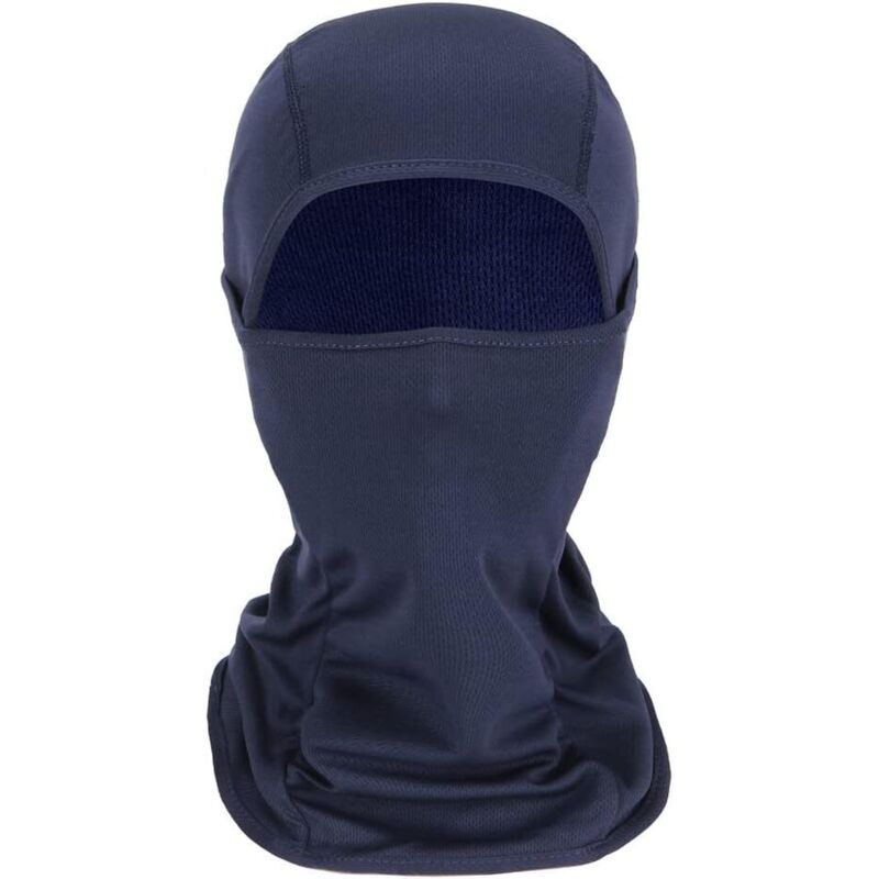 Cagoule de moto, cagoule douce et respirante, protection solaire complète, coupe-vent, masque de cou multifonctionnel, bleu
