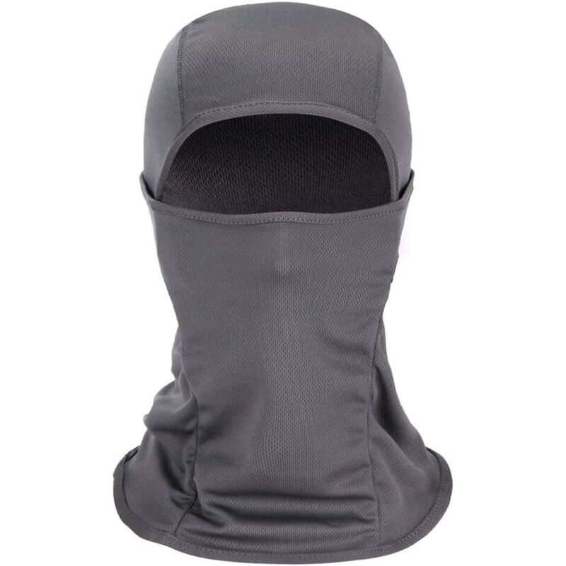 Cagoule de moto, cagoule douce et respirante, protection solaire complète, coupe-vent, masque de cou multifonctionnel, gris