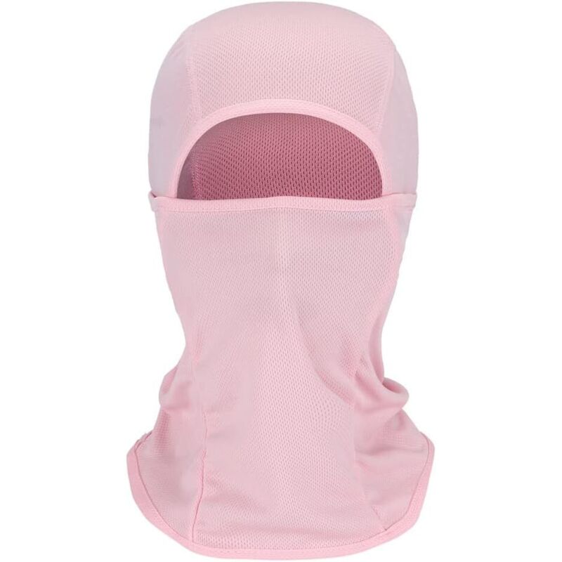 Cagoule de moto, cagoule douce et respirante, protection solaire complète, coupe-vent, masque de cou multifonctionnel, rose