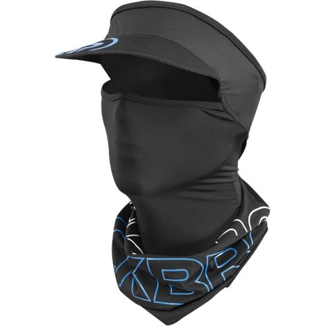 Cagoule de moto sport avec protection UV et jugulaire, pour myopes, noire