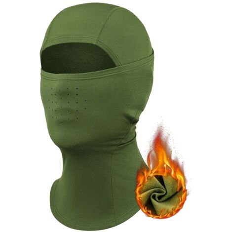 Cagoule de ski pour vélo ou moto, taille L - verte