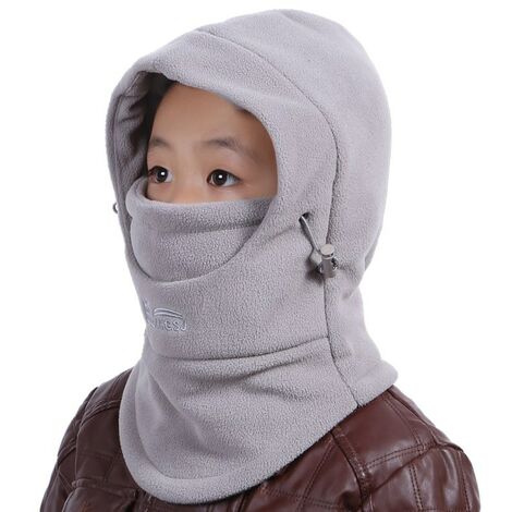 Cagoule Enfant Cache Cou Bonnet Enfant Chapeau Ski Écharpe Hiver Balaclava Chaude Tour de Cou Cache Oreilles pour Garçon Fille Sport Snowboard