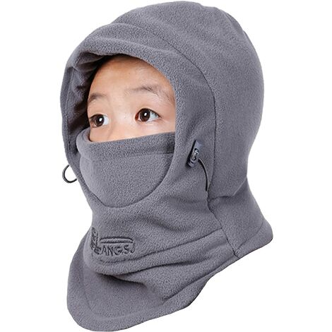 Cagoule Enfant Cache Cou Bonnet Enfant Chapeau Ski Écharpe Hiver Balaclava Chaude Tour de Cou Cache Oreilles pour Garçon Fille Sport Snowboard