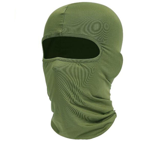 Cagoule, masque de ski, protection UV, écharpe de moto, foulard d'été pour homme et femme, vert armée