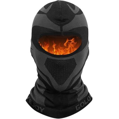 Cagoule Moto Noir Balaclava Ski Cyclisme Masque Motocross VTT ,Respirant Cache-Cou Chaud Masque Vent Au Chaud Taille Universelle
