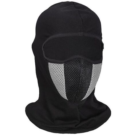 Cagoule respirante pour moto, masque intégral, casque de moto, masque de cou, accessoires moto - gris