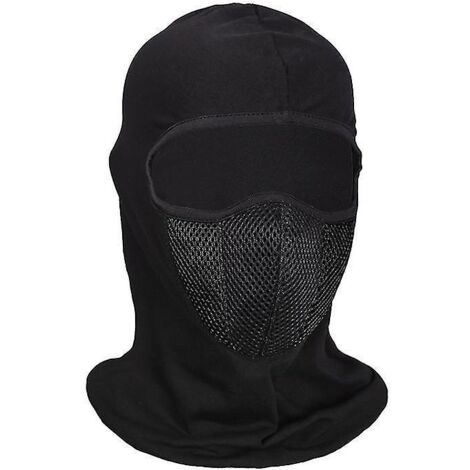 Cagoule respirante pour moto, masque intégral, casque de moto, masque de cou, accessoires moto - noir