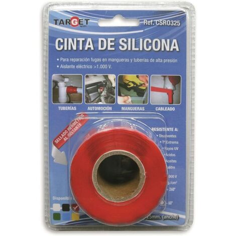 -CAHERSA- CINTA DE SILICONA ROJA VULCANIZADA 3MT X 25MM TARGET