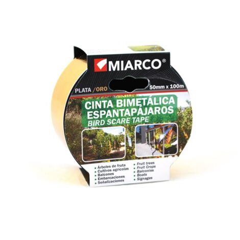 -CAHERSA- CINTA ESPANTAPAJAROS BIMETALIC 50MM X 100M MIARCO