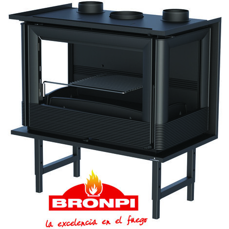 -CAHERSA- Estufa de leña BRONPI de leña Insertable Serie PARIS-70 3C
