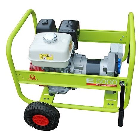 -CAHERSA- Generador Gasolina E5000 RENTAL + DPP Manual + DPP (ruedas