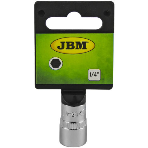 -CAHERSA- Llave de Vaso Hexagonal JBM 1/4" DE 4 mm CROMADO JBM