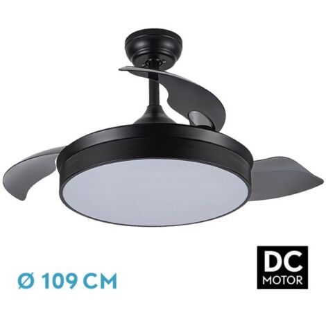 -CAHERSA- Ventilador de Techo  DC CALA Negro 72W 7200LM 3ASP.DESP.