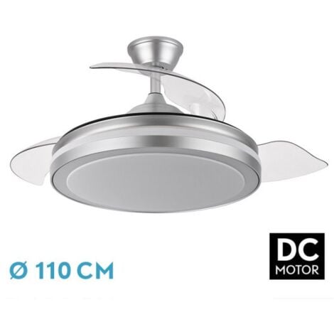 FABRILAMP -CAHERSA- Ventilador de Techo DC ESPARTA 72W 6120LM PLATA 110D 3ASPAS