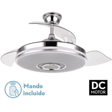 -CAHERSA- Ventilador de Techo  DC NOTO 72W 6120LM CROMO 3ASP.DESP.108D