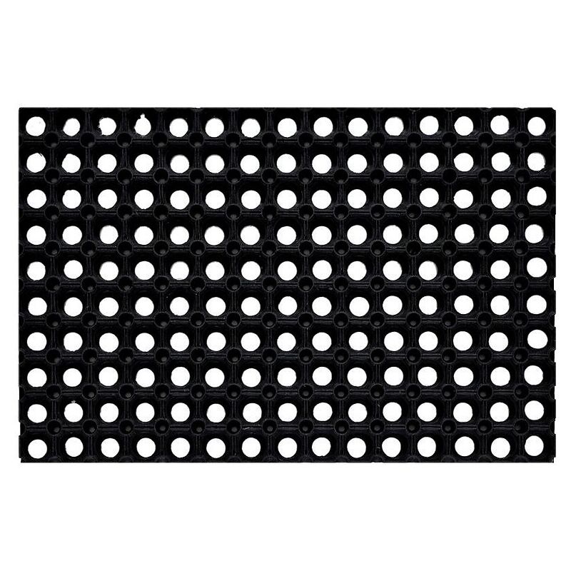 BTB - Caillebotis caoutchouc noir, dimenisons 100 x 150 cm, épaisseur 22 mm