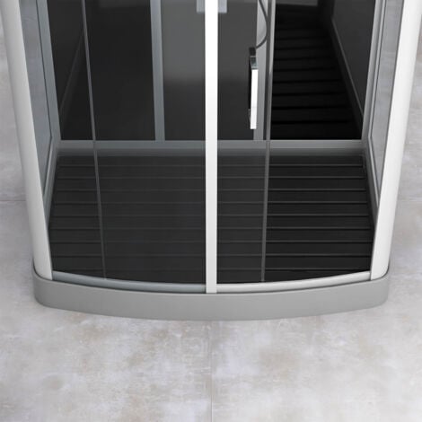 HOMEMAISON caillebotis en bois composite gris pour cabine rectangulaire - dimensions 104 x 74 cm