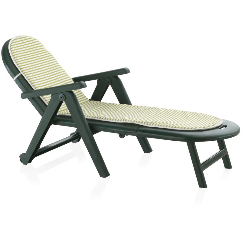 Charge de jardin caiman vert avec coussin - Vert