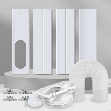 cainda Kit d'évent de fenêtre de climatiseur Portable, Joint de fenêtre de climatiseur pour Tuyau d'échappement de climatiseur de diamètre 13/15cm(5/5.9in), Longueur réglable 43-140cm(17-55in)