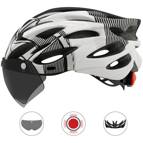 main image of "Cairbull Road Mountain bike Riding Helmet Helmet With Lens And Brim Taillight Riding Helmet Riding Equipment"